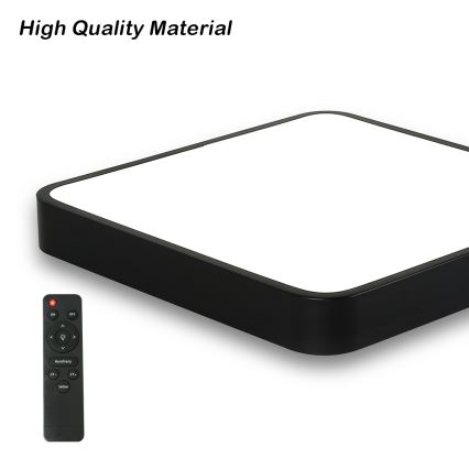 Brilagi - LED dimbare plafondlamp POOL SQUARE LED/36W/230V 3000-6000K 40x40 cm zwart + afstandsbediening