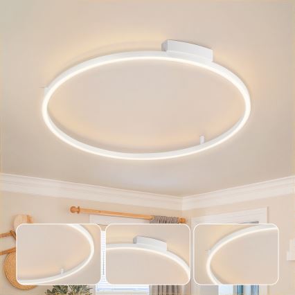 Brilagi - LED-dimbare plafondlamp PORTOFINO LED/60W/230V 3000-6000K Ø 80 cm wit + afstandsbediening