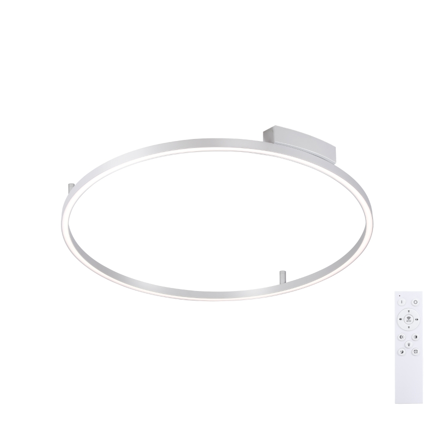 Brilagi - Dimbare LED-plafondlamp PORTOFINO LED/60W/230V 3000-6000K Ø 80 cm zilver + afstandsbediening