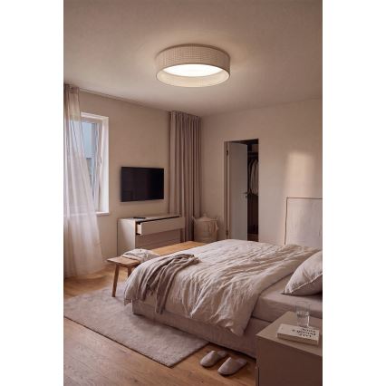 Brilagi - LED-dimbare plafondlamp VELVET SMARTIX LED/36W/230V 3000–6000K Ø 55 cm beige Wi‑Fi Tuya Beacon + afstandsbediening