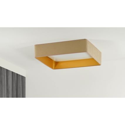 Brilagi - Dimbare LED-plafondlamp VELVET SQUARE SMART LED/36W/230V 60x60 cm 2700-6500K Wi-Fi Tuya + afstandsbediening beige
