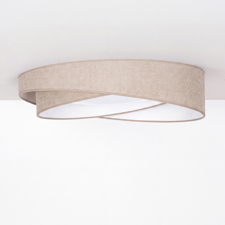 BRILAGI - LED dimbare plafondlamp VELVET TWIST LED/36W/230V 3000-6000K Ø 65 cm Wi-Fi Tuya Beacon beige + afstandsbediening