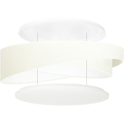 BRILAGI - LED dimbare plafondlamp VELVET TWIST LED/36W/230V 3000-6000K Ø 65 cm Wi-Fi Tuya Beacon beige + afstandsbediening