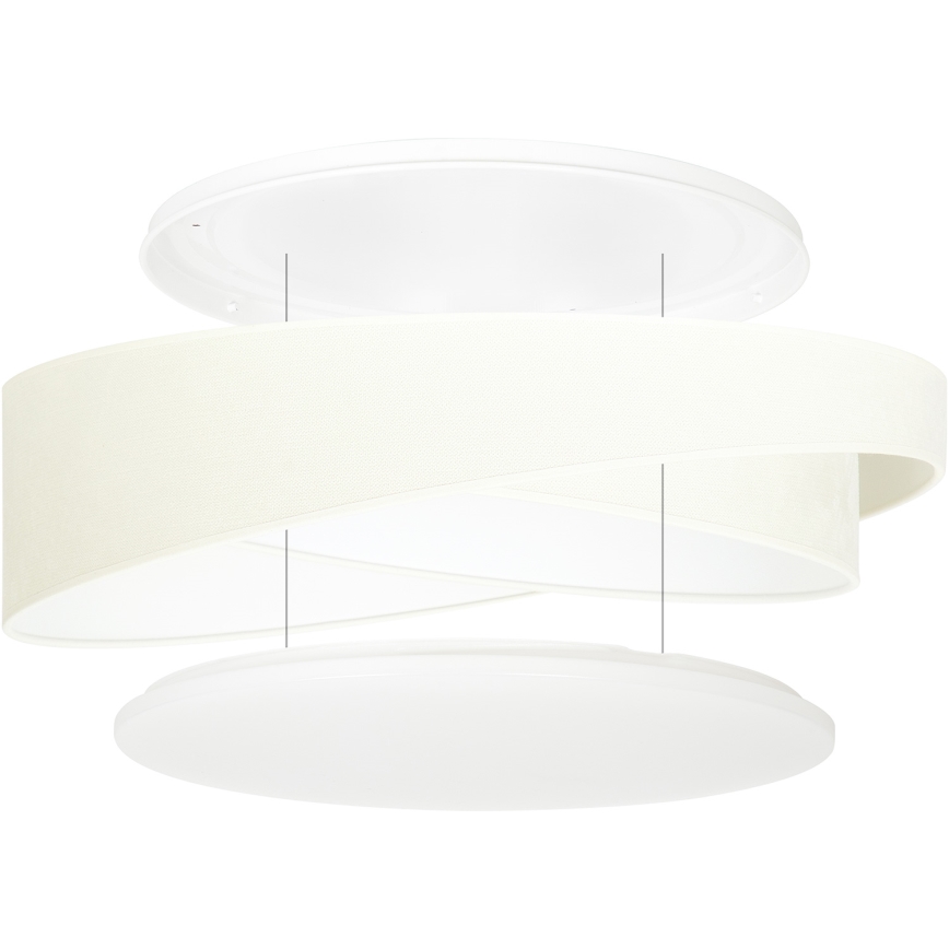 BRILAGI - LED dimbare plafondlamp VELVET TWIST LED/36W/230V 3000-6000K Ø 65 cm Wi-Fi Tuya Beacon beige + afstandsbediening