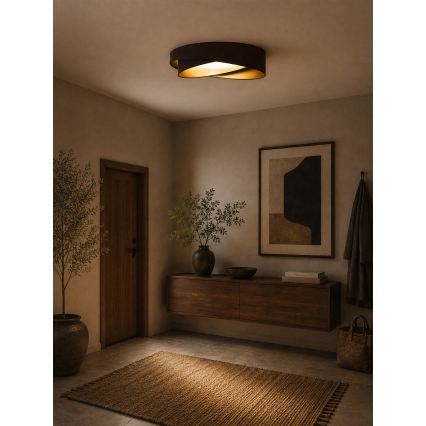BRILAGI - LED Dimbaar plafondlamp VELVET TWIST LED/36W/230V 3000-6000K Ø 65 cm Wi-Fi Tuya Beacon bruin/goud + afstandsbediening
