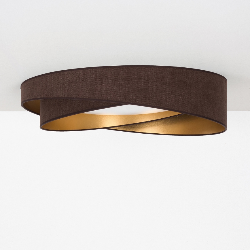 BRILAGI - LED Dimbaar plafondlamp VELVET TWIST LED/36W/230V 3000-6000K Ø 65 cm Wi-Fi Tuya Beacon bruin/goud + afstandsbediening