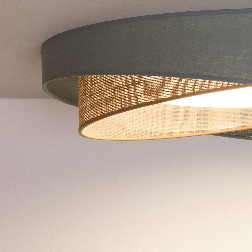 BRILAGI - Dimbare LED-plafondlamp VELVET TWIST LED/36W/230V 3000-6000K Ø 65 cm Wi-Fi Tuya Beacon groen/beige + afstandsbediening