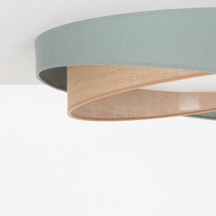 BRILAGI - Dimbare LED-plafondlamp VELVET TWIST LED/36W/230V 3000-6000K Ø 65 cm Wi-Fi Tuya Beacon groen/beige + afstandsbediening