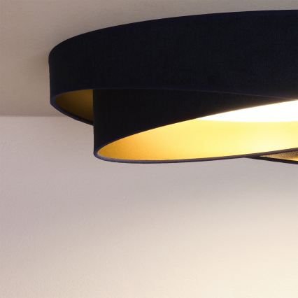 BRILAGI - dimbare LED-plafondlamp VELVET TWIST LED/36W/230V 3000-6000K Ø 65 cm Wi-Fi Tuya Beacon blauw/goud + afstandsbediening