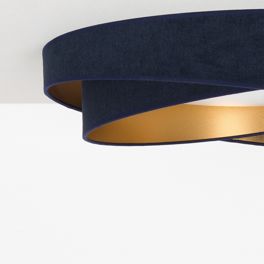 BRILAGI - dimbare LED-plafondlamp VELVET TWIST LED/36W/230V 3000-6000K Ø 65 cm Wi-Fi Tuya Beacon blauw/goud + afstandsbediening