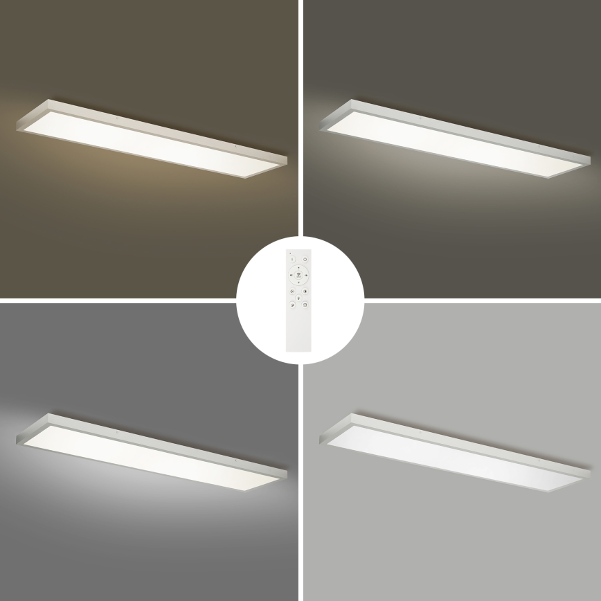 Brilagi - LED dimbare plafondlamp voor de badkamer FRAME SMART LED/50W/230V 120x30 cm 3000-6000K IP44 zilver + afstandsbediening