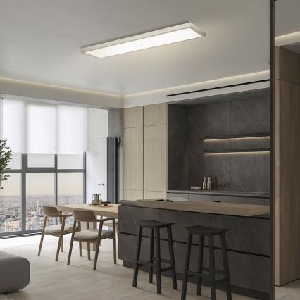 Brilagi - LED dimbare plafondlamp voor de badkamer FRAME SMART LED/50W/230V 120x30 cm 3000-6000K IP44 zilver + afstandsbediening