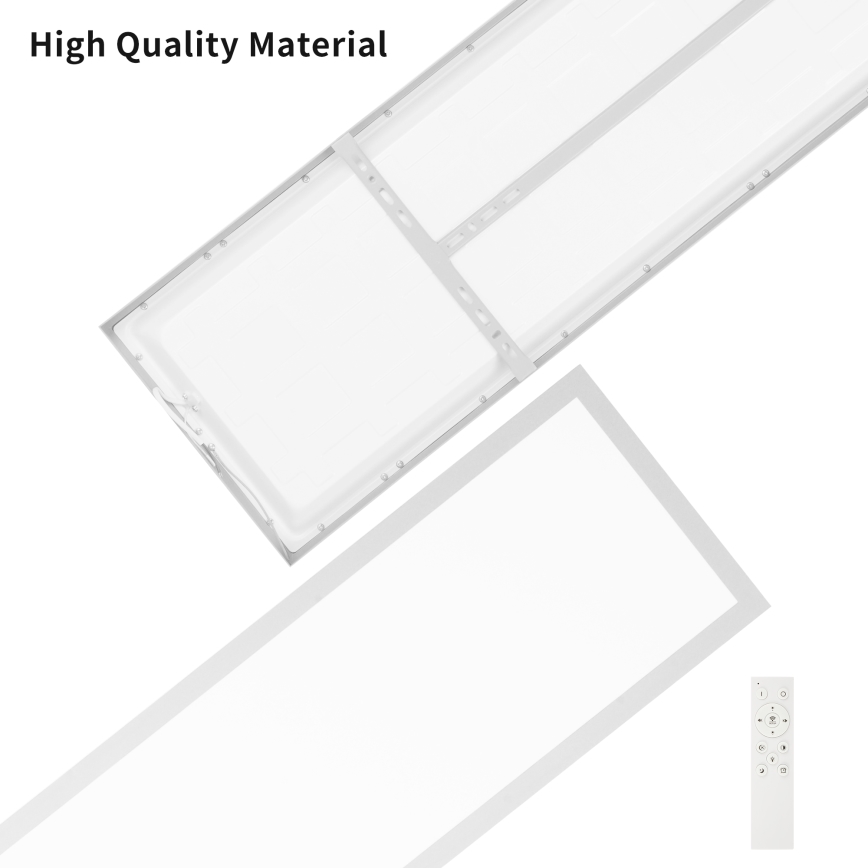 Brilagi - LED dimbare plafondlamp voor de badkamer FRAME SMART LED/50W/230V 120x30 cm 3000-6000K IP44 zilver + afstandsbediening