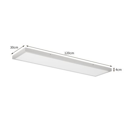 Brilagi - LED dimbare plafondlamp voor de badkamer FRAME SMART LED/50W/230V 120x30 cm 3000-6000K IP44 zilver + afstandsbediening