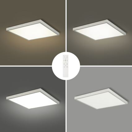 Brilagi - LED dimbare badkamerplafondlamp FRAME SMART LED/50W/230V 60x60 cm 3000-6000K IP44 zilverkleurig + afstandsbediening