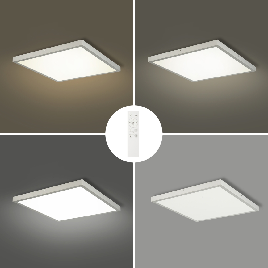 Brilagi - LED dimbare badkamerplafondlamp FRAME SMART LED/50W/230V 60x60 cm 3000-6000K IP44 zilverkleurig + afstandsbediening