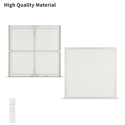 Brilagi - LED dimbare badkamerplafondlamp FRAME SMART LED/50W/230V 60x60 cm 3000-6000K IP44 zilverkleurig + afstandsbediening