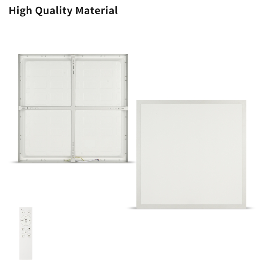 Brilagi - LED dimbare badkamerplafondlamp FRAME SMART LED/50W/230V 60x60 cm 3000-6000K IP44 zilverkleurig + afstandsbediening