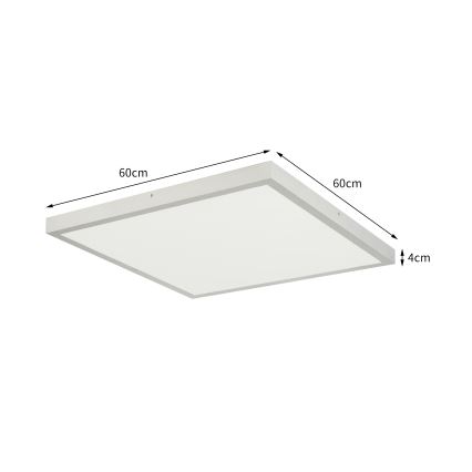 Brilagi - LED dimbare badkamerplafondlamp FRAME SMART LED/50W/230V 60x60 cm 3000-6000K IP44 zilverkleurig + afstandsbediening