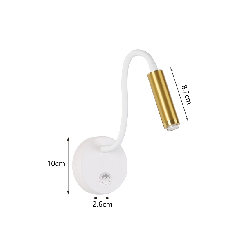 Brilagi - LED Dimbaar flexibel wand lamp MAYA 1xG9/4W/230V wit/goud 2700-6500K Wi-Fi Tuya