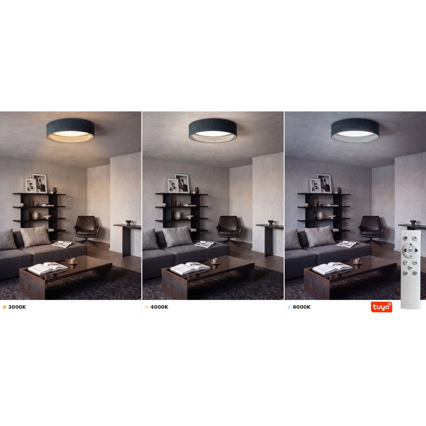 Brilagi - Dimbare LED-plafondlamp VELVET SMARTIX STARS LED/36W/230V 3000-6000K Ø 55 cm groen Wi-Fi Tuya Beacon + afstandsbediening