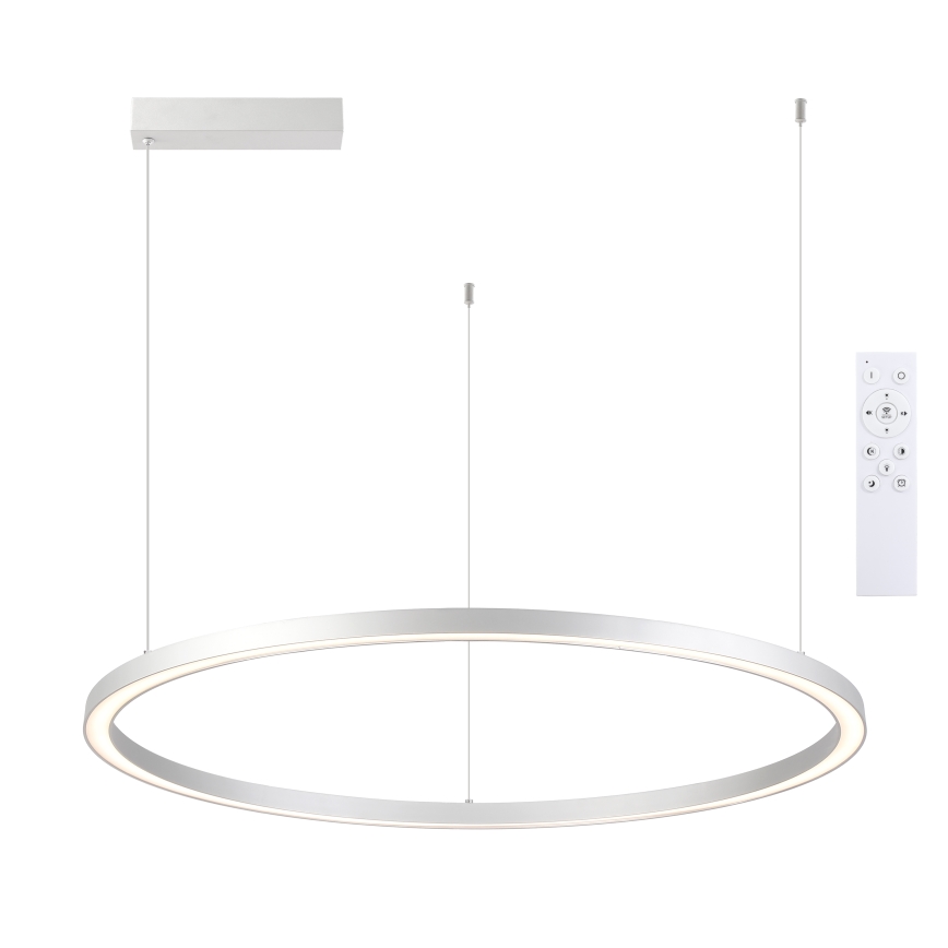Brilagi - Dimbare LED-hanglamp aan kabel PORTOFINO LED/60W/230V 3000–6000K Ø 80 cm zilver + afstandsbediening