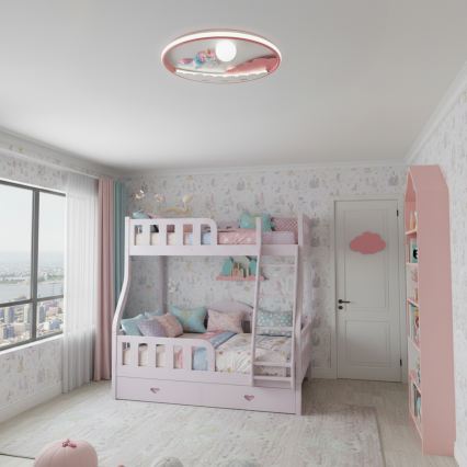 Brilagi - Dimbare LED-plafondlamp voor kinderen UNICORN LED/68W/230V 3000-6000K Ø 49 cm + afstandsbediening