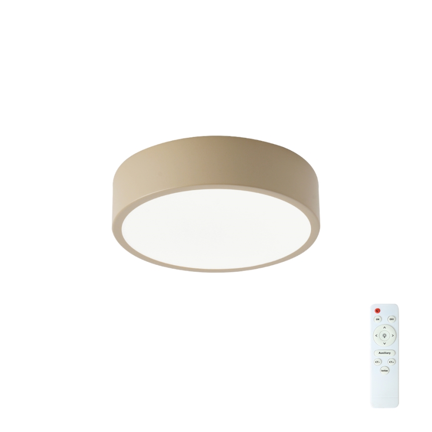 Brilagi - LED dimbare plafondlamp POOL LED/18W/230V 3000-6000K 20 cm beige + afstandsbediening