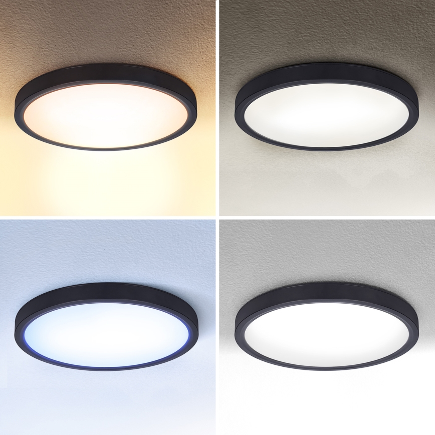 Brilagi - Dimbare LED plafondlamp ESTELA LED/36W/230V 3000-6500K ø 30 cm zwart + afstandsbediening