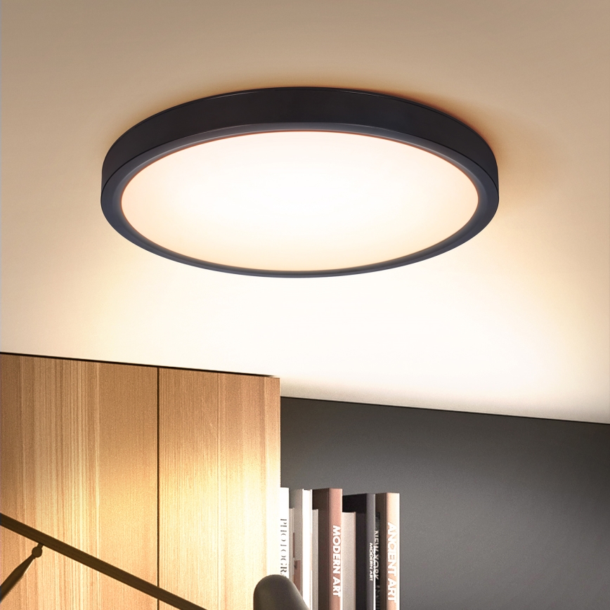 Brilagi - Dimbare LED plafondlamp ESTELA LED/36W/230V 3000-6500K ø 30 cm zwart + afstandsbediening