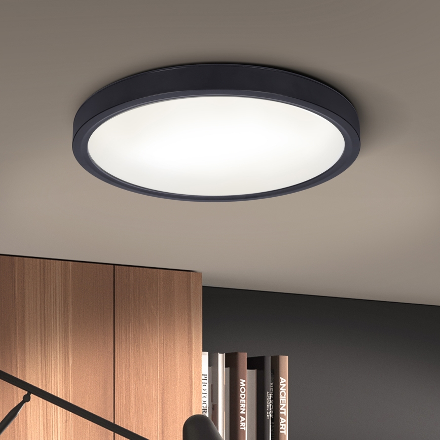 Brilagi - Dimbare LED plafondlamp ESTELA LED/36W/230V 3000-6500K ø 30 cm zwart + afstandsbediening