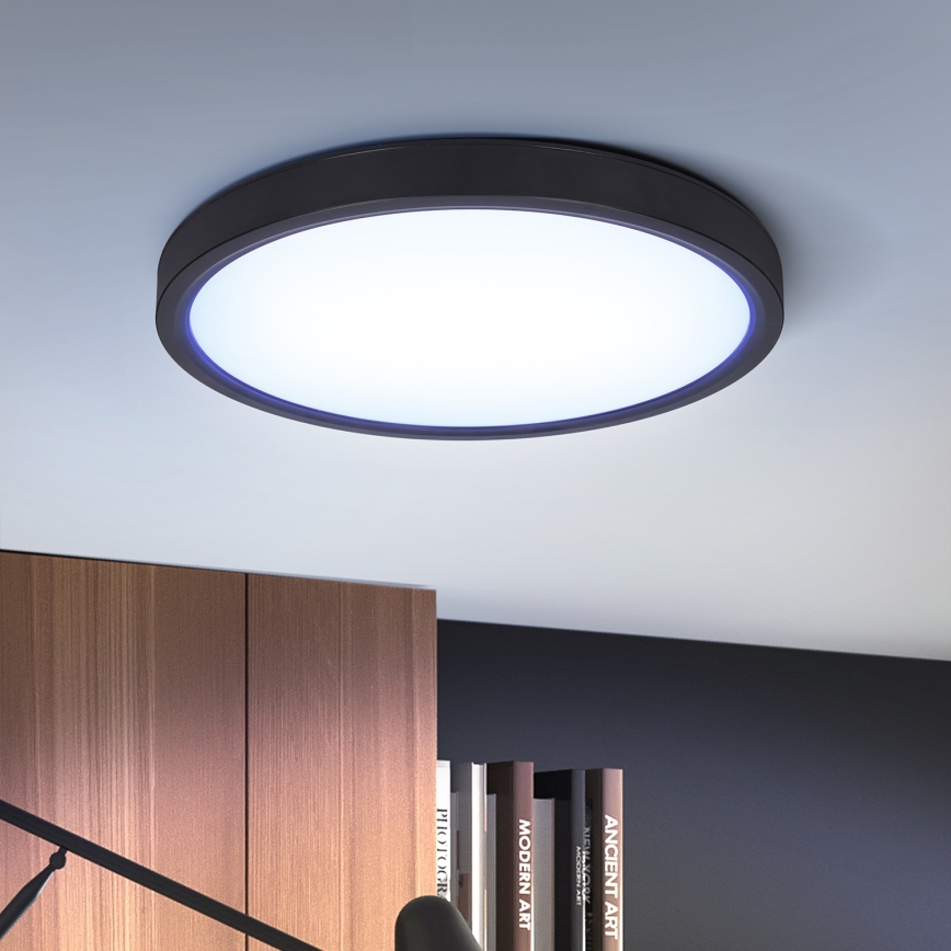 Brilagi - Dimbare LED plafondlamp ESTELA LED/36W/230V 3000-6500K ø 30 cm zwart + afstandsbediening