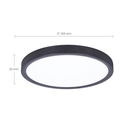 Brilagi - Dimbare LED plafondlamp ESTELA LED/36W/230V 3000-6500K ø 30 cm zwart + afstandsbediening