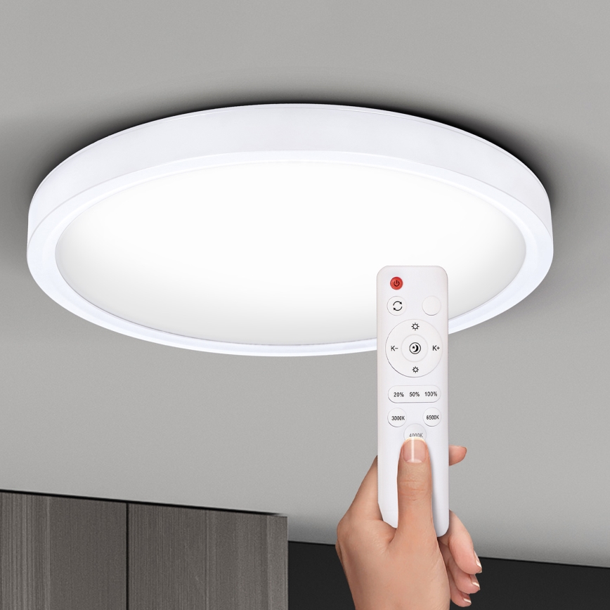 Brilagi - Dimbare LED plafondlamp ESTELA LED/36W/230V 3000-6500K ø 30 cm wit + afstandsbediening
