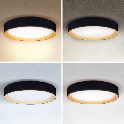 Brilagi - Dimbare LED plafondlamp LARIOS LED/60W/230V 3000-6500K ø 49 cm zwart + afstandsbediening