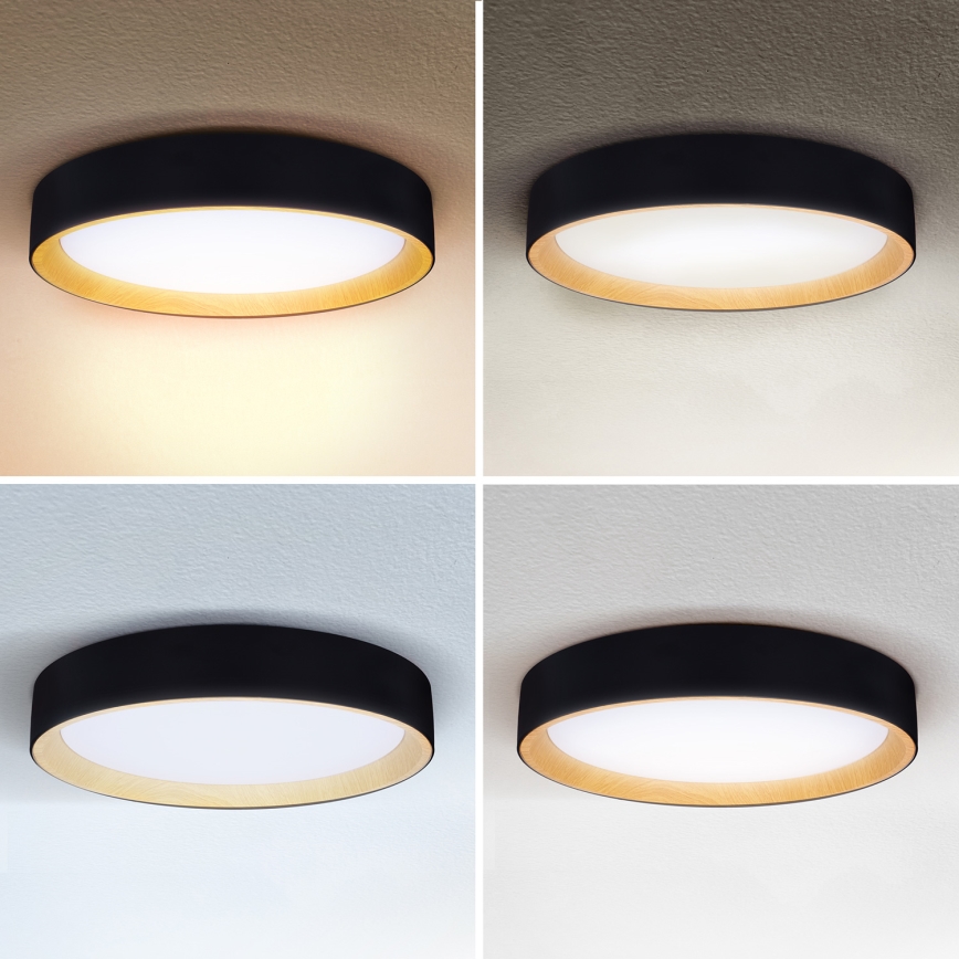 Brilagi - Dimbare LED plafondlamp LARIOS LED/60W/230V 3000-6500K ø 49 cm zwart + afstandsbediening