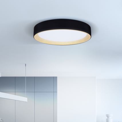 Brilagi - Dimbare LED plafondlamp LARIOS LED/60W/230V 3000-6500K ø 49 cm zwart + afstandsbediening