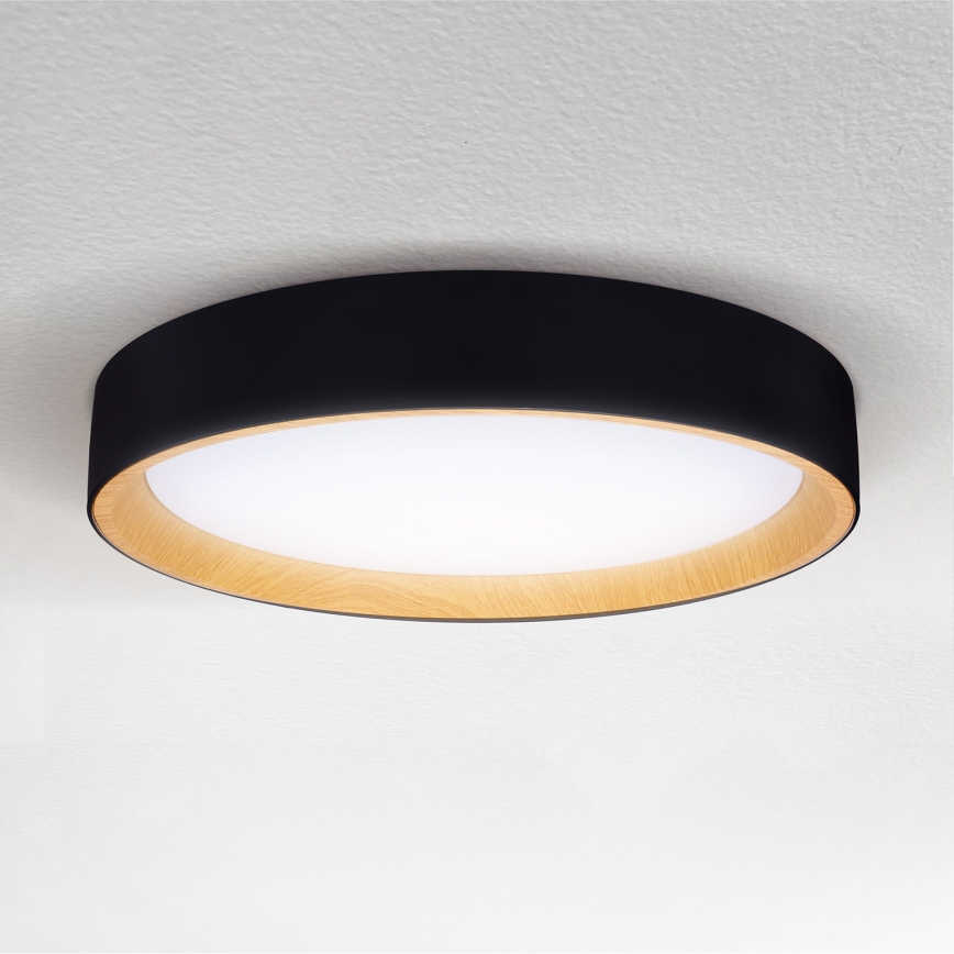 Brilagi - Dimbare LED plafondlamp LARIOS LED/60W/230V 3000-6500K ø 49 cm zwart + afstandsbediening