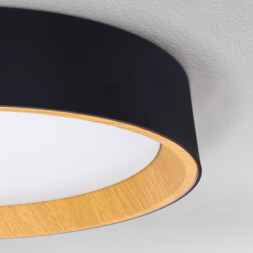 Brilagi - Dimbare LED plafondlamp LARIOS LED/60W/230V 3000-6500K ø 49 cm zwart + afstandsbediening