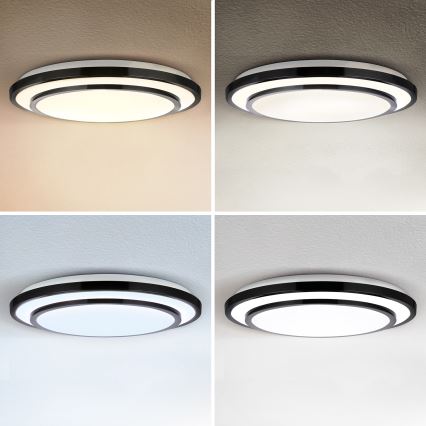 Brilagi - Dimbare LED plafondlamp LUCIANO LED/48W/230V 3000-6500K ø 39 cm zwart + afstandsbediening
