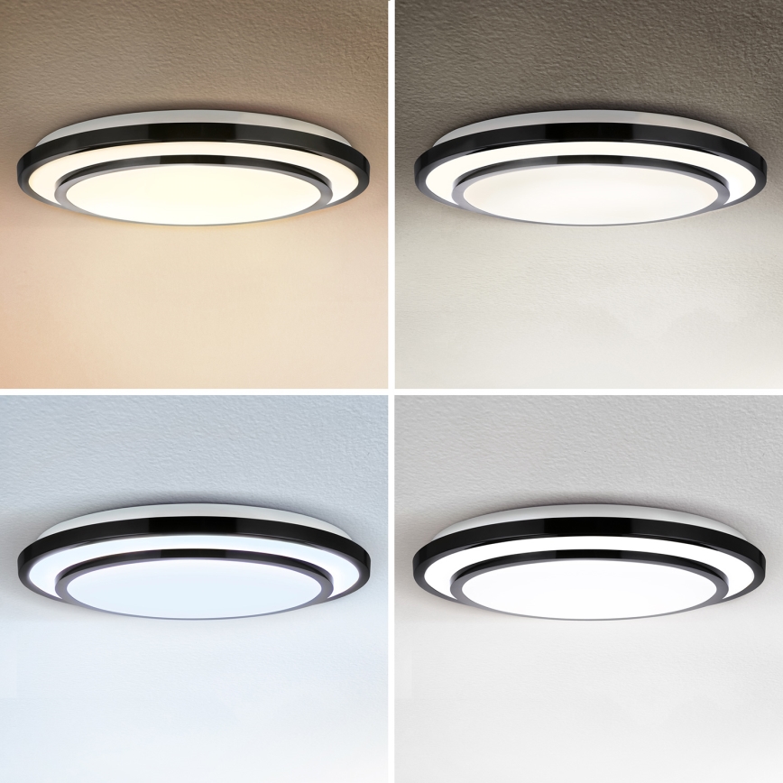 Brilagi - Dimbare LED plafondlamp LUCIANO LED/48W/230V 3000-6500K ø 39 cm zwart + afstandsbediening