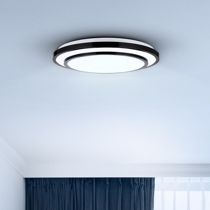 Brilagi - Dimbare LED plafondlamp LUCIANO LED/48W/230V 3000-6500K ø 39 cm zwart + afstandsbediening