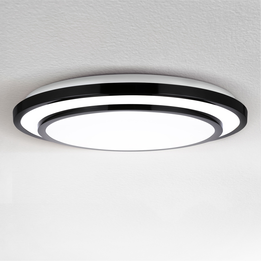 Brilagi - Dimbare LED plafondlamp LUCIANO LED/48W/230V 3000-6500K ø 39 cm zwart + afstandsbediening