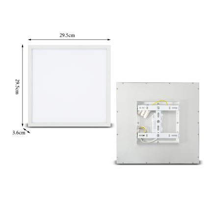 Brilagi - Dimbare LED plafondlamp SLIMFRAME LED/25W/230V 30x30 cm 3000-6000K wit + afstandsbediening