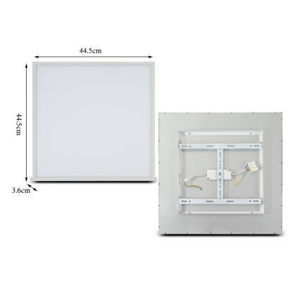Brilagi - Dimbare LED Plafondlamp SLIMFRAME LED/36W/230V 45x45 cm 3000-6000K wit + afstandsbediening