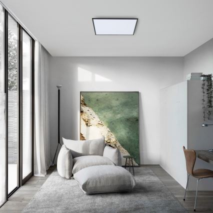 Brilagi - Dimbare LED Plafondlamp SLIMFRAME LED/58W/230V 60x60 cm 3000-6000K zwart + afstandsbediening