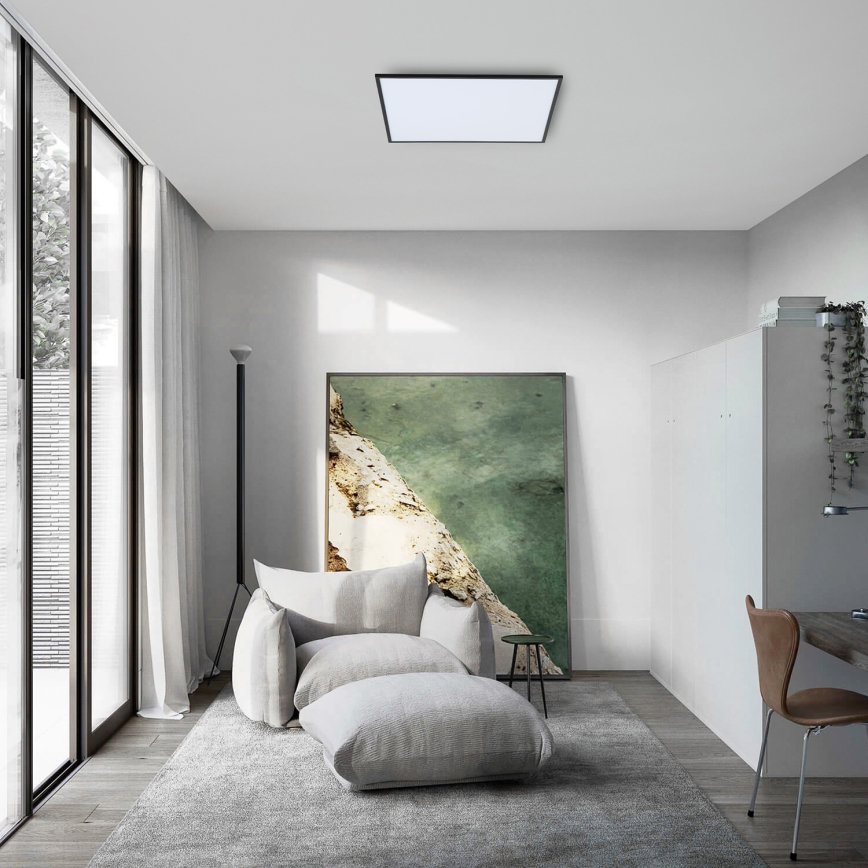 Brilagi - Dimbare LED Plafondlamp SLIMFRAME LED/58W/230V 60x60 cm 3000-6000K zwart + afstandsbediening