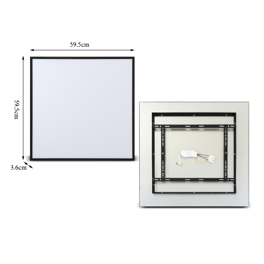 Brilagi - Dimbare LED Plafondlamp SLIMFRAME LED/58W/230V 60x60 cm 3000-6000K zwart + afstandsbediening