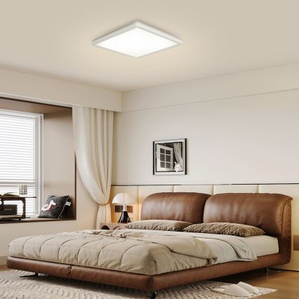 Brilagi - Dimbare LED plafondlamp ULTRA SLIM LED/18W/230V 2700-6500K 30x30 cm wit + afstandsbediening