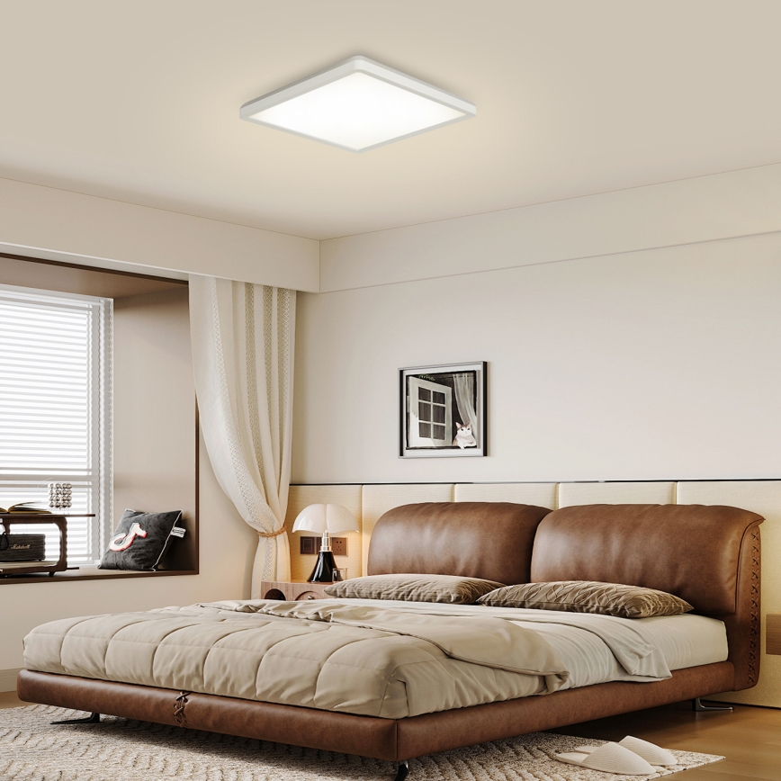 Brilagi - Dimbare LED plafondlamp ULTRA SLIM LED/18W/230V 2700-6500K 30x30 cm wit + afstandsbediening
